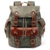 Mochila de cuero encerada para hombres militar táctica_1