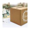 KALEFO Caja de tarjetas kraft para recuerdos de boda caja_2