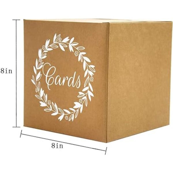 KALEFO Caja de tarjetas kraft para recuerdos de boda caja_5