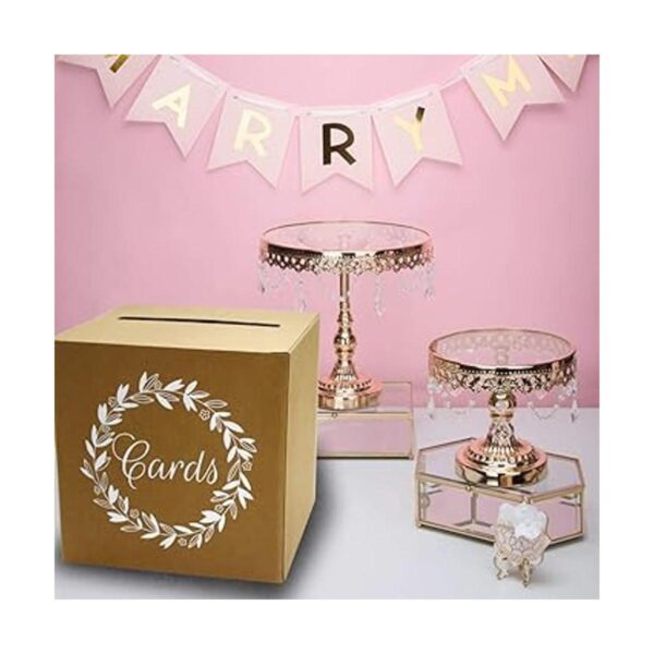 KALEFO Caja de tarjetas kraft para recuerdos de boda caja_6