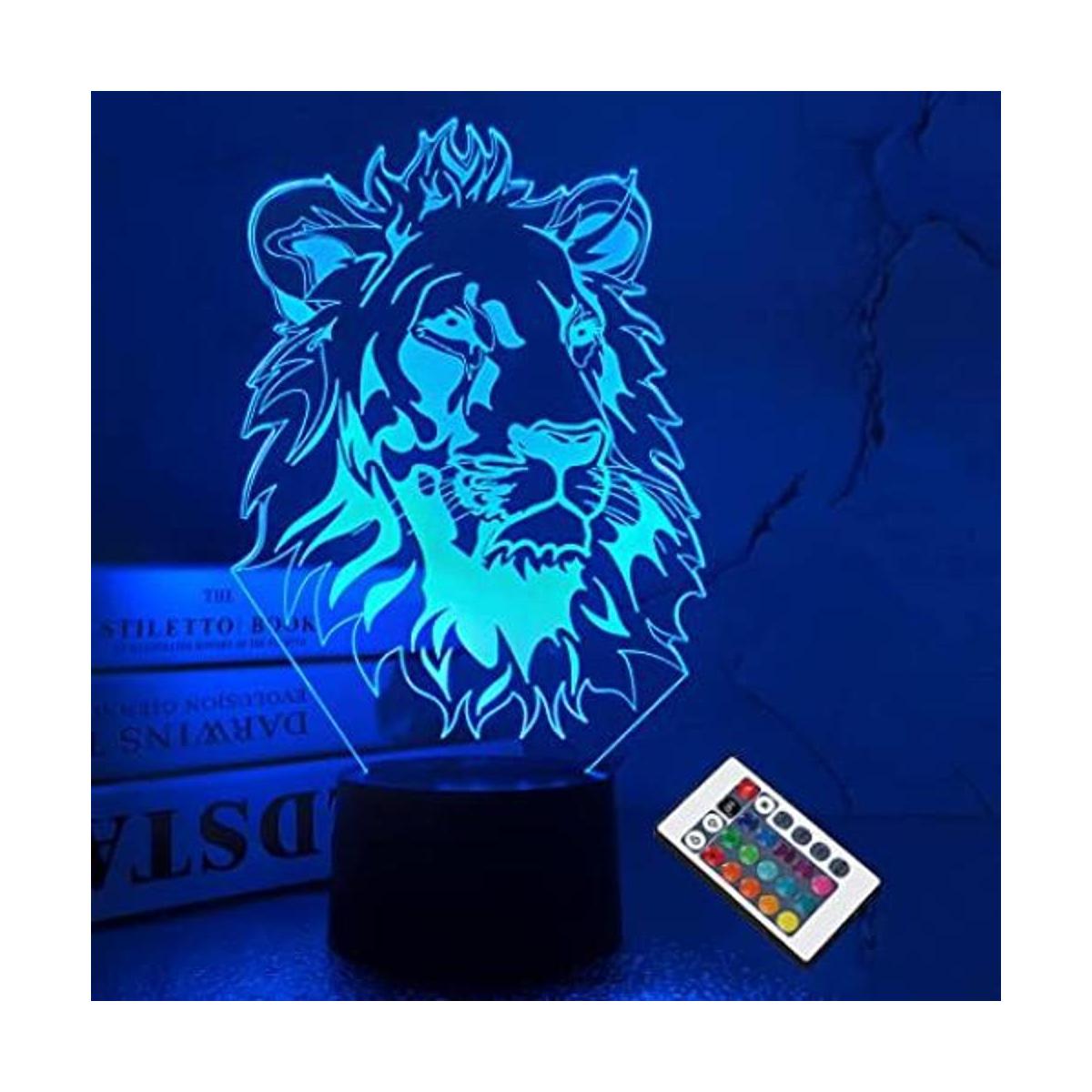 Lámpara de noche de león regalo de león lámpara de
