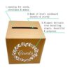 KALEFO Caja de tarjetas kraft para recuerdos de boda caja_3