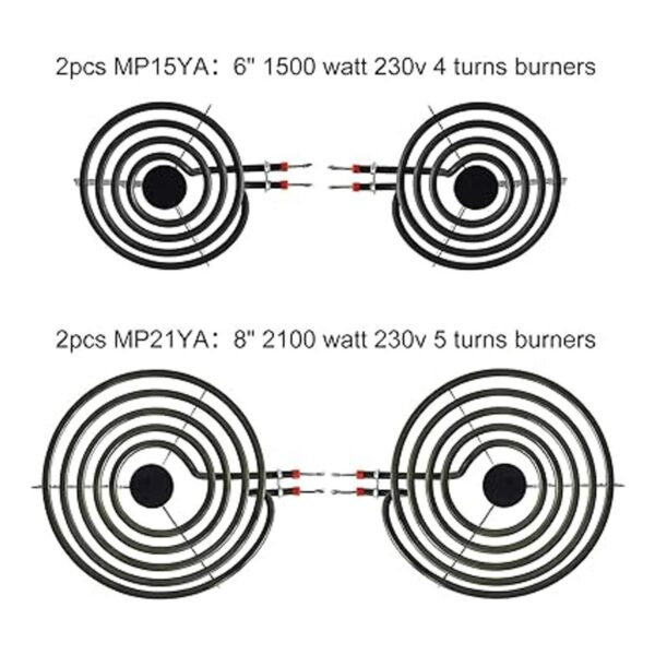 MP22YA Juego de 4 unidades de quemador eléctrico MP22YA