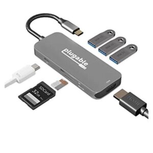 Plugable Hub USBC 7 en 1 compatible con Mac Windows_1