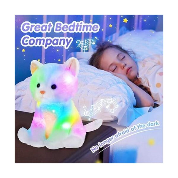 Houwsbaby Juguete de peluche musical LED para gatito con_4