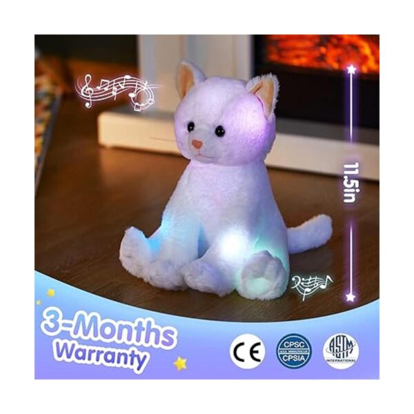 Houwsbaby Juguete de peluche musical LED para gatito con_2