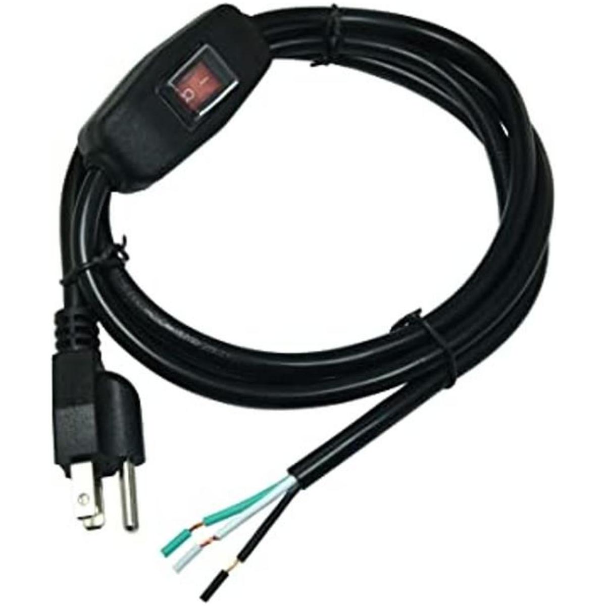 Cable de alimentación de CA de 3 clavijas de calibre 18 de