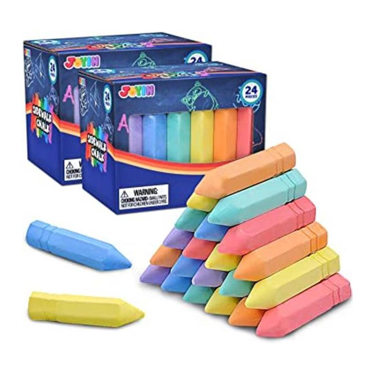 Juego de 48 tizas en forma de cono no tóxicas lavables