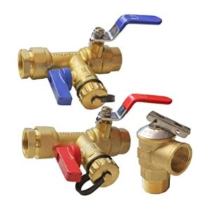 Hourleey Kit de válvula de servicio de calentador de agua