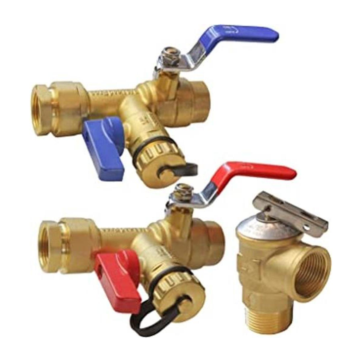 Hourleey Kit de válvula de servicio de calentador de agua