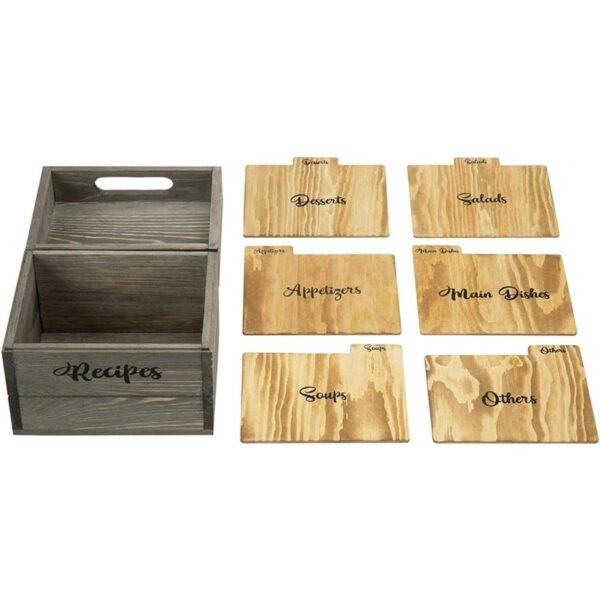 MyGift Caja de almacenamiento para tarjetas de recetas