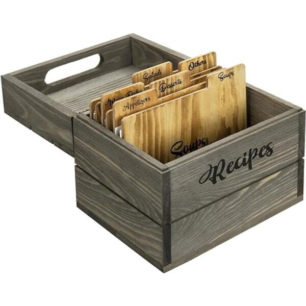 MyGift Caja de almacenamiento para tarjetas de recetas