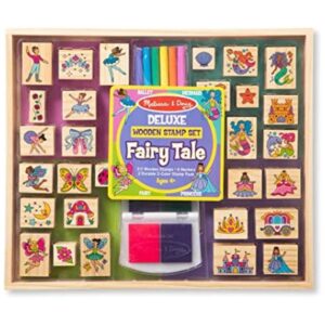 Melissa Doug Juego de sellos de madera de lujo y