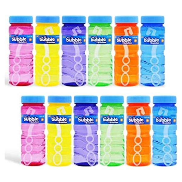 JOYIN Paquete de 12 botellas de burbujas solución de_1