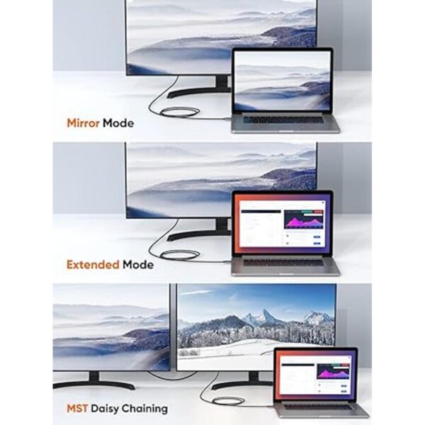 Cable USB C a DisplayPort de 6 pies 8K a 60 Hz 4K a 144_4