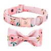 Elegante collar para perro con moño cómodo moño para