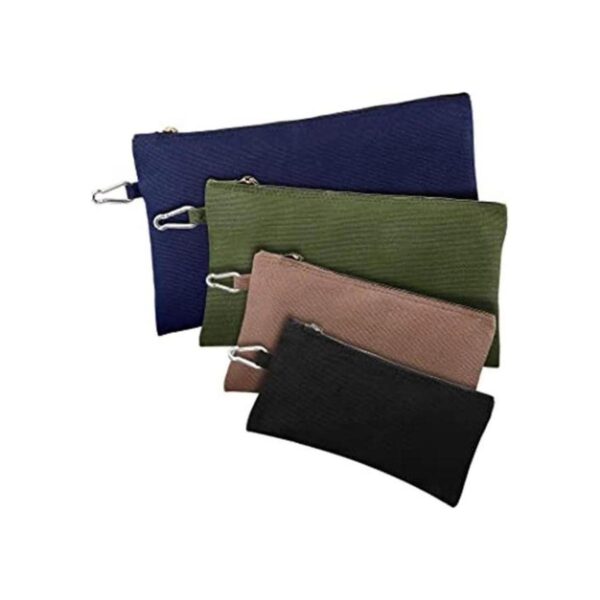 4 bolsas de herramientas de lona con cremallera