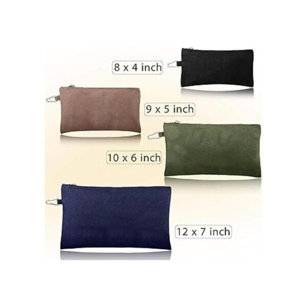 4 bolsas de herramientas de lona con cremallera