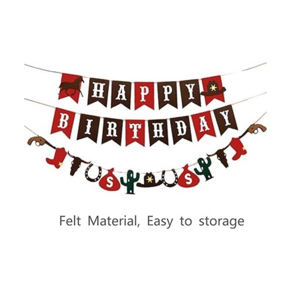 Decoraciones de fiesta de vaquero para niños 1 banner de_2