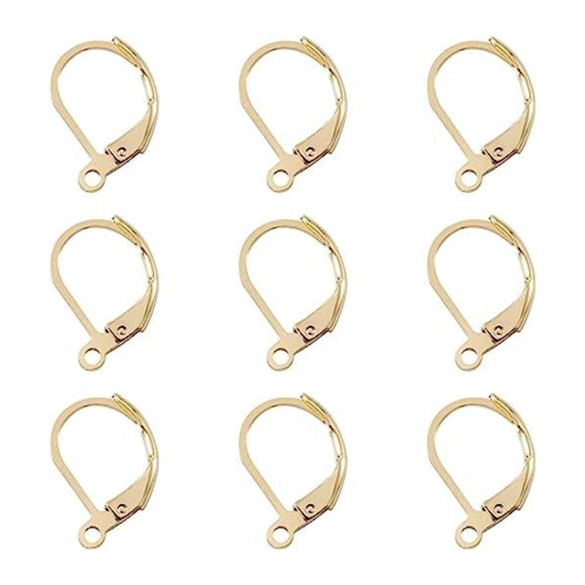 Craftdady 100 ganchos dorados para aretes franceses de