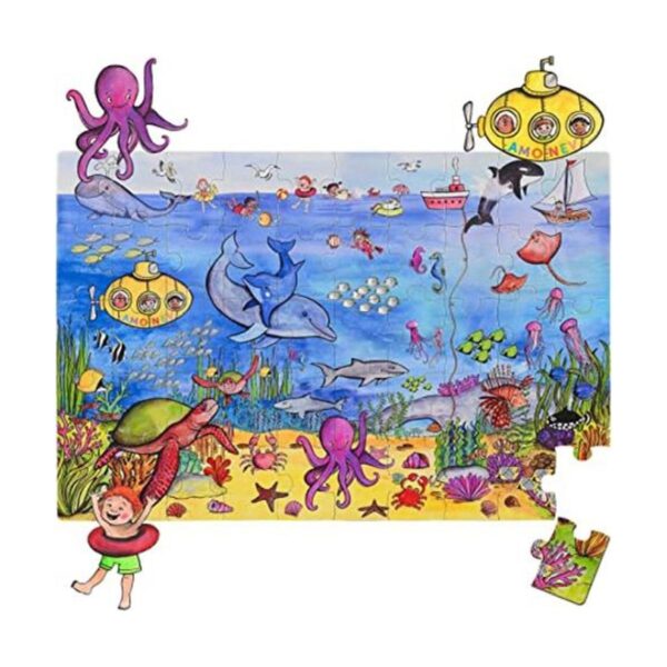 Rompecabezas de suelo Sea Life de 50 piezas para mesa y_1