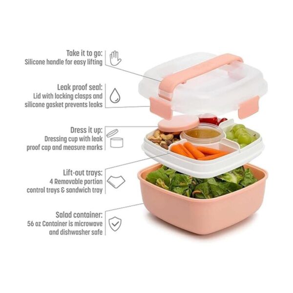 Goodful Lonchera para ensalada almacenamiento de