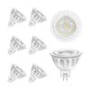 Mikewin Paquete de 6 bombillas LED MR16 5 W 12 V base_1