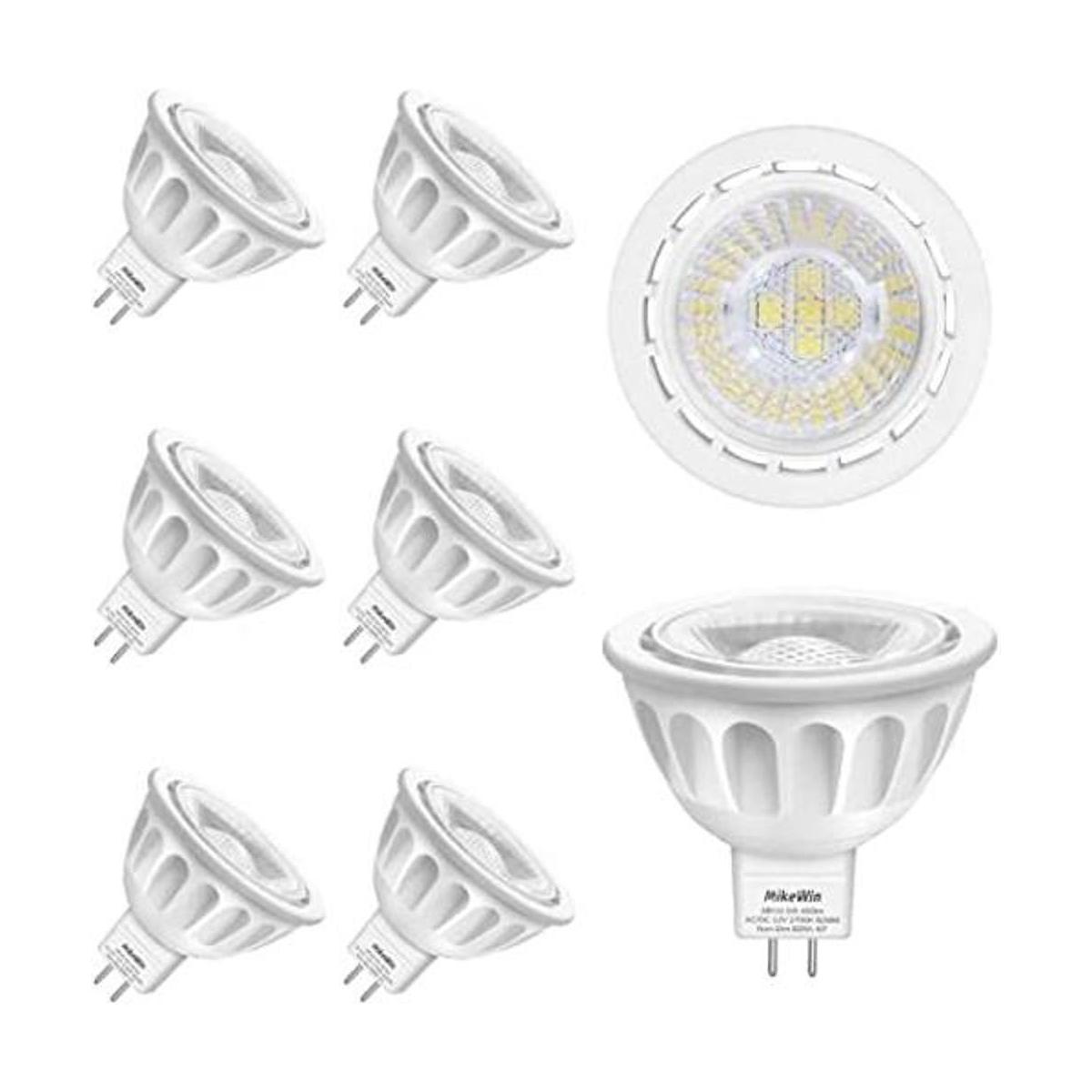 Mikewin Paquete de 6 bombillas LED MR16 5 W 12 V base