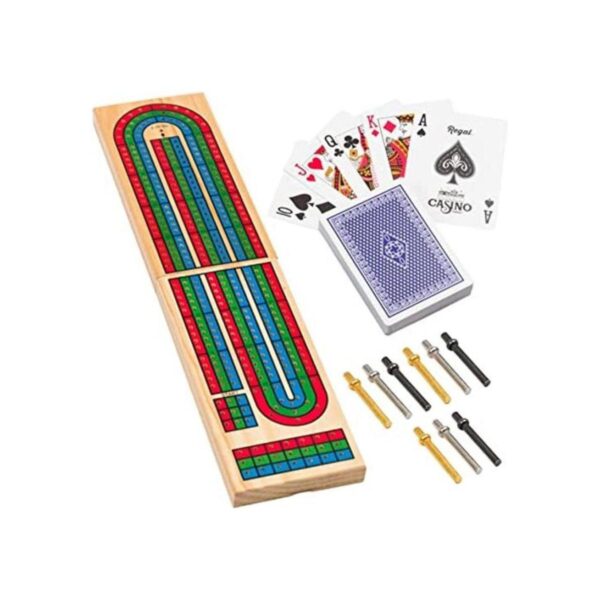 Regal Games Juego de mesa de madera con clavijas de metal_1
