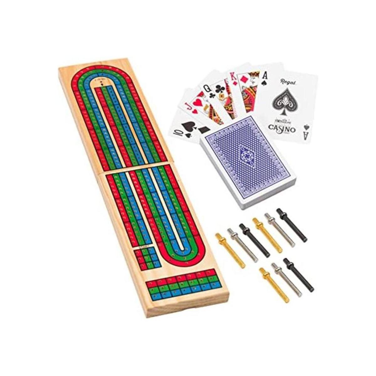 Regal Games Juego de mesa de madera con clavijas de metal