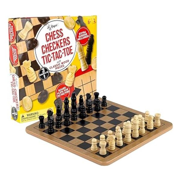 Regal Games Tablero de madera reversible para ajedrez_2