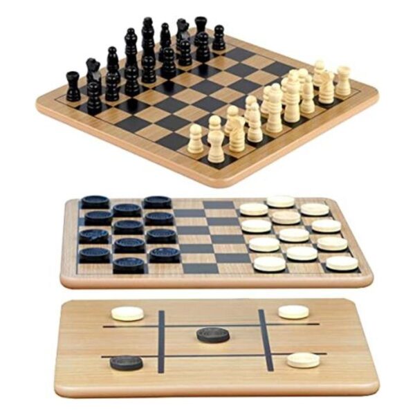 Regal Games Tablero de madera reversible para ajedrez_1