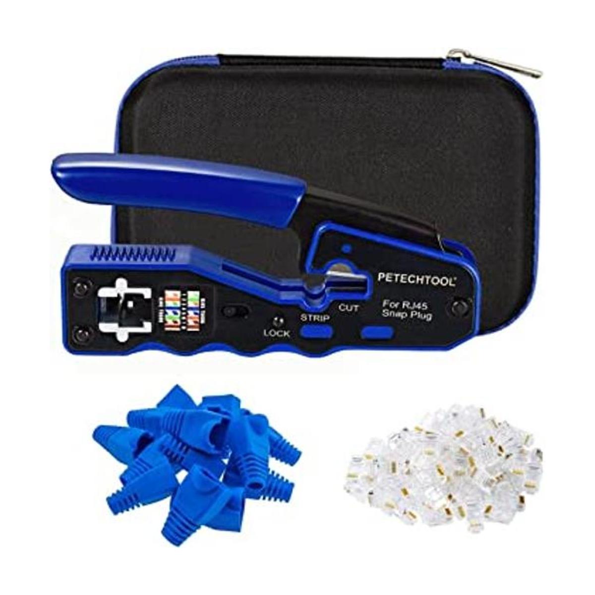 RJ45 Crimp Tool para Cat5e Cat6 Cat6a Pasa Thrugh