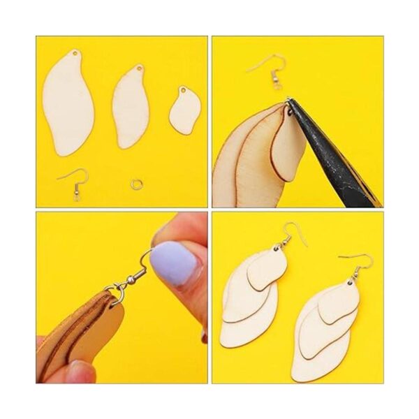 Pendientes de madera sin acabar colgantes colgantes de