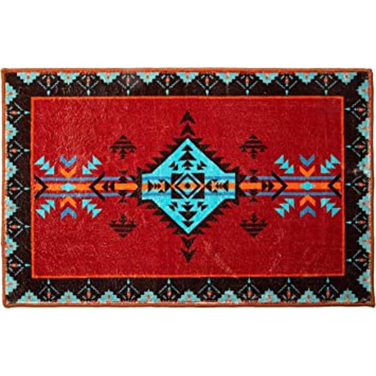 Felpudo de área pequeña roja del suroeste de 24 x 36