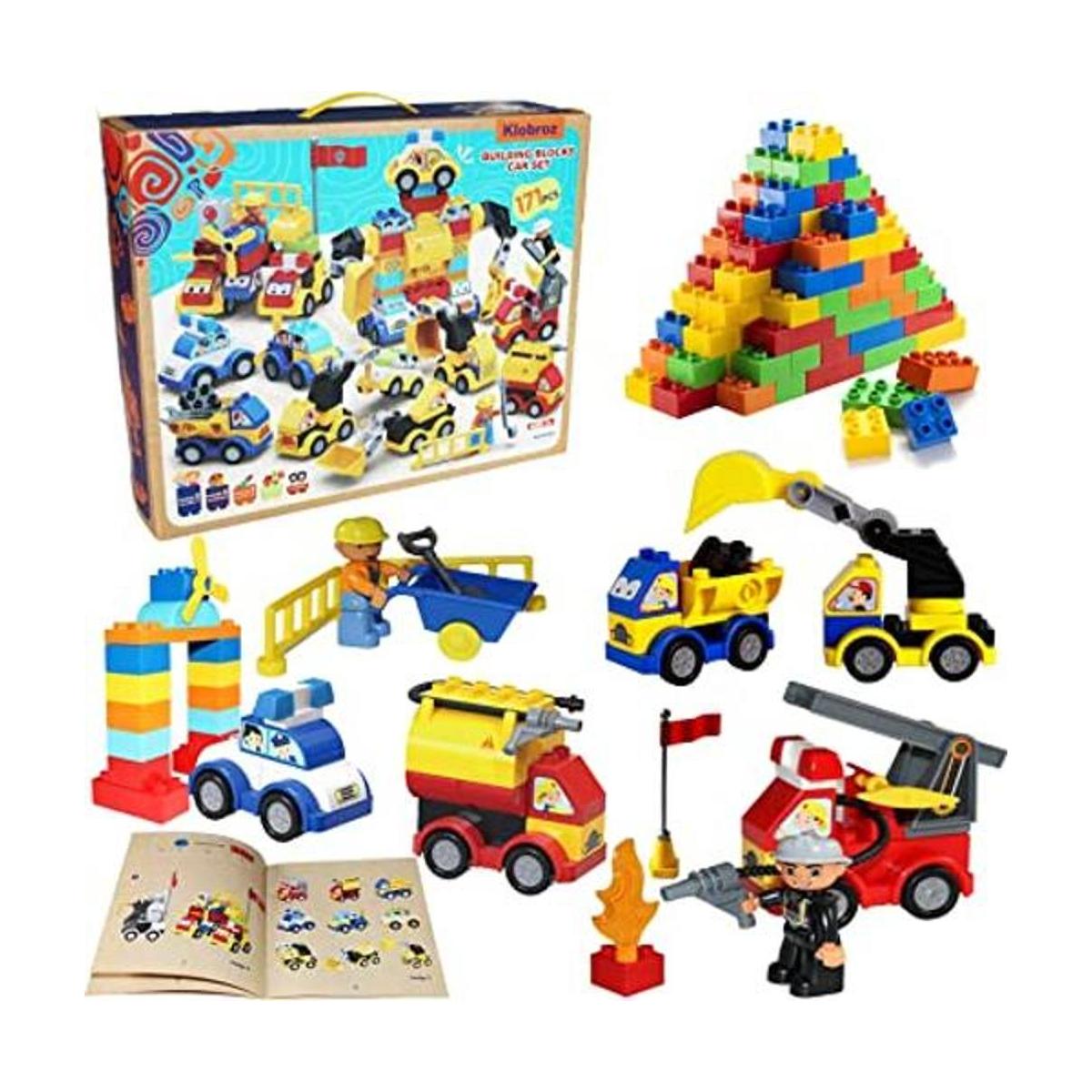 Juego de bloques de construcción de automóviles de juguete