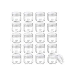 Juego de 20 tarros redondos de plástico con tapa para_1