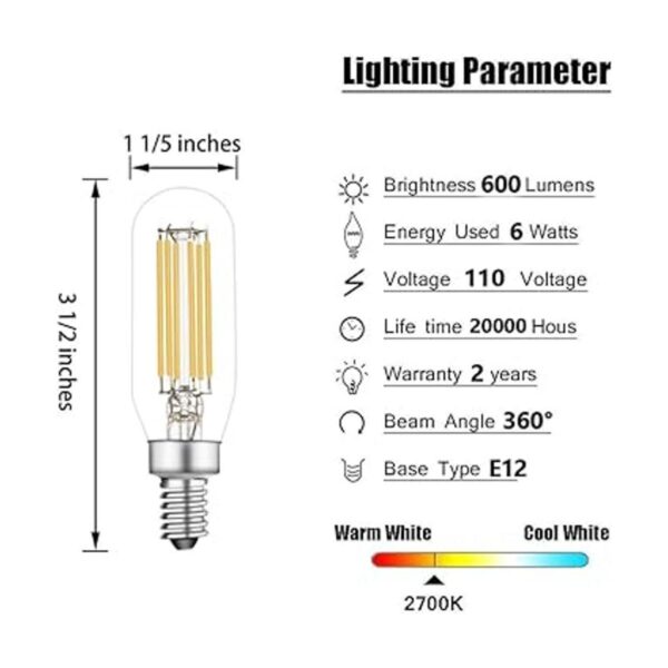 Bombillas LED E12 regulables 6 W equivalentes a 60 W_2
