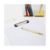 Portapapeles de acrílico transparente con clip dorado_5