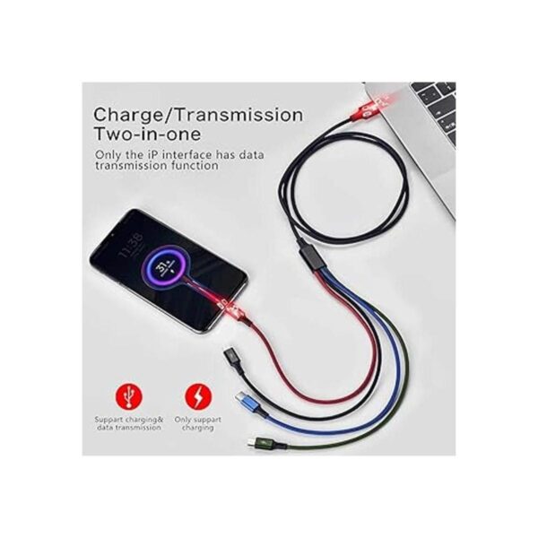 Minlu Cable de carga Multi USB 4A 4 en 1 con adaptador_2