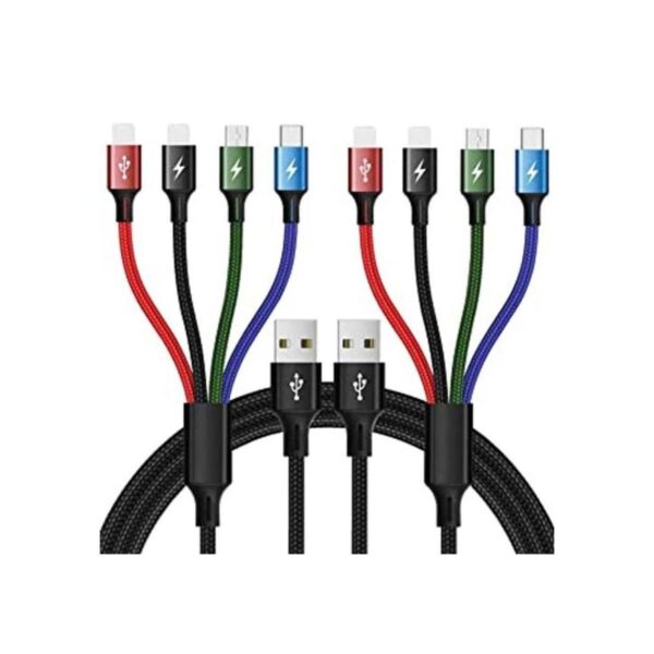 Minlu Cable de carga Multi USB 4A 4 en 1 con adaptador_1