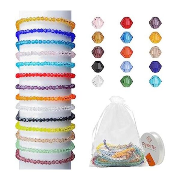Cuentas para pulsera Cuentas de cristal bicono de 0.118