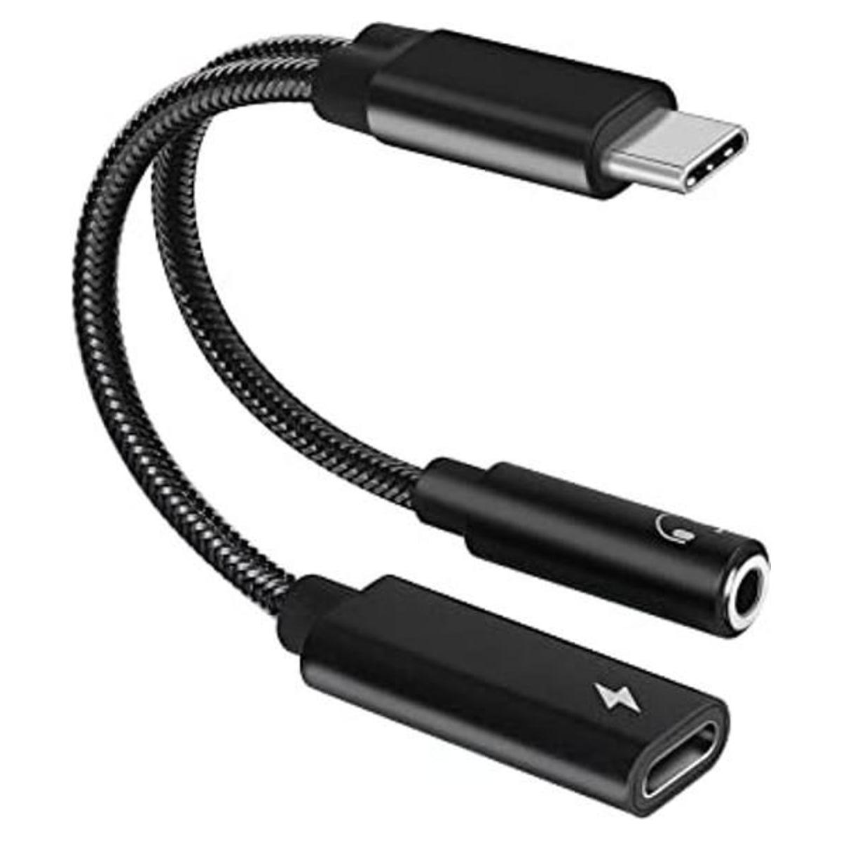 Cable de audio auxiliar USB C a 0.138 in cable de audio