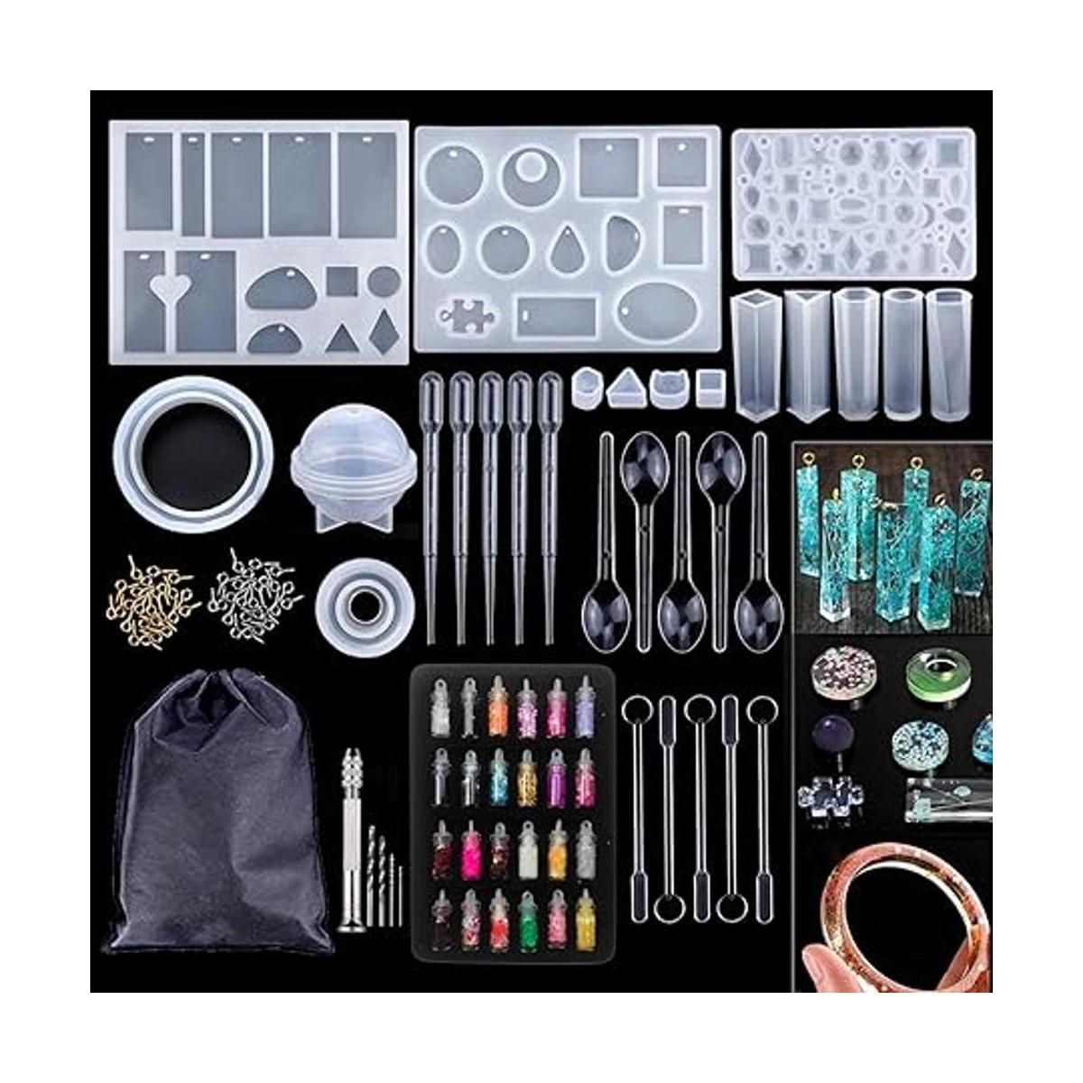 BEZALEL Kit de moldes de resina de silicona para joyería