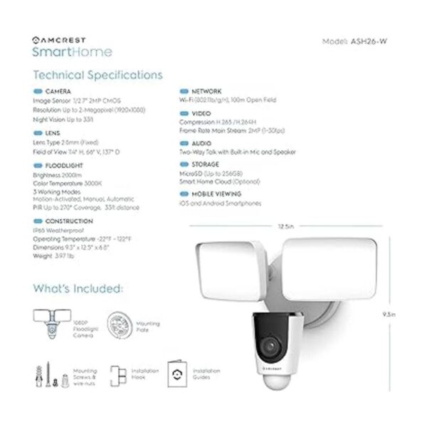 Amcrest Cámara de reflector cámara de seguridad para_4