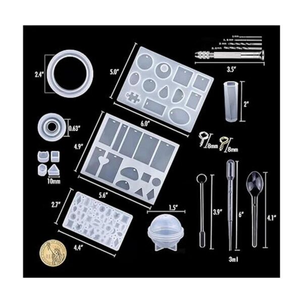 BEZALEL Kit de moldes de resina de silicona para joyería