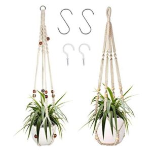 Paquete de 2 perchas para plantas cesta colgante de_1