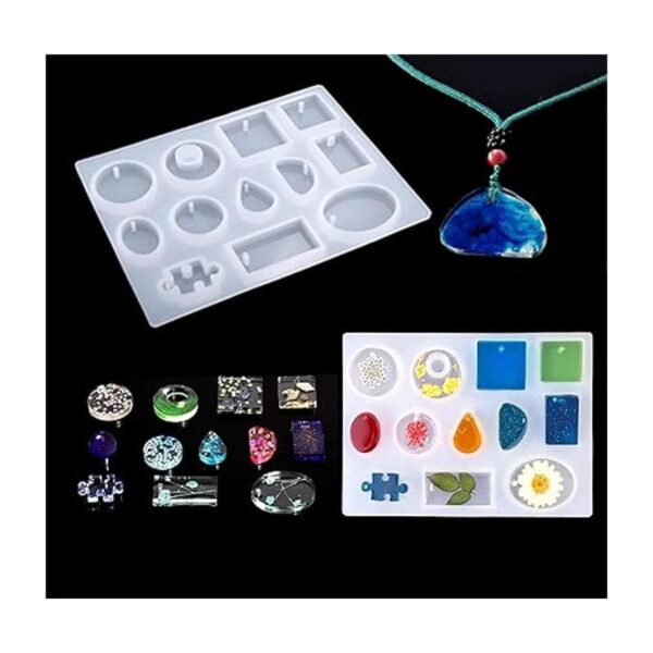 BEZALEL Kit de moldes de resina de silicona para joyería