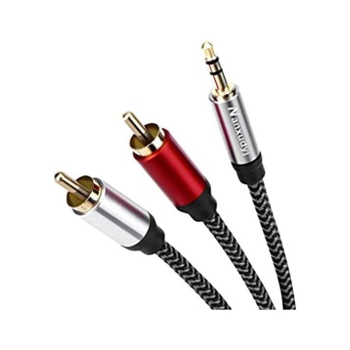Nanxudyj Cable de audio RCA de 0.138 in a 2 RCA de 10