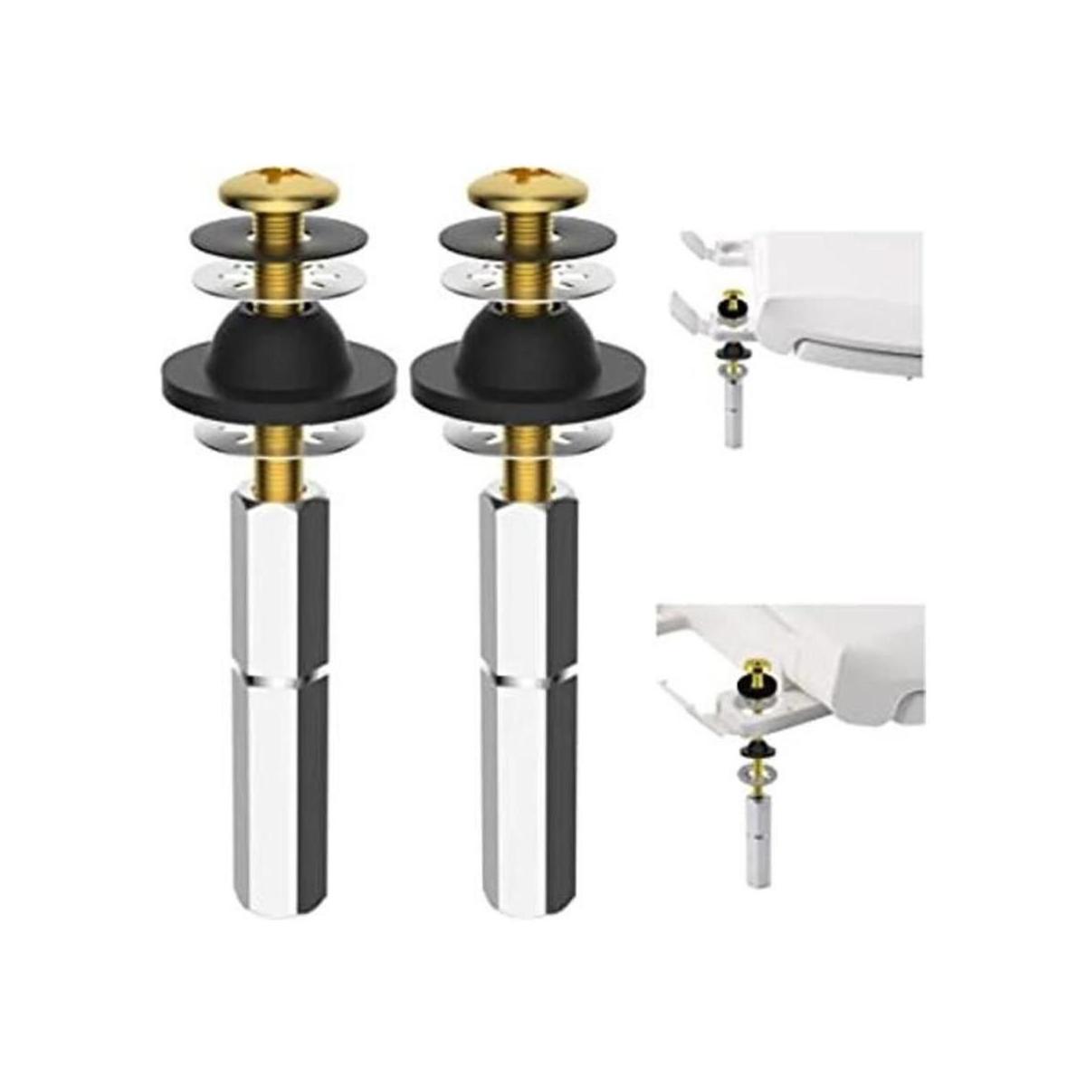 Hibbent Kit de 2 pernos universales de asiento de inodoro